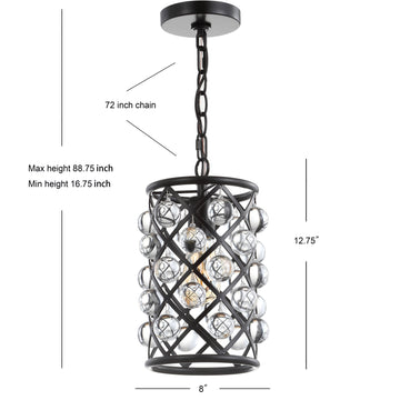Gabrielle Crystal/Metal LED Pendant
